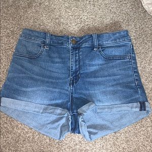 High rise jean shorts